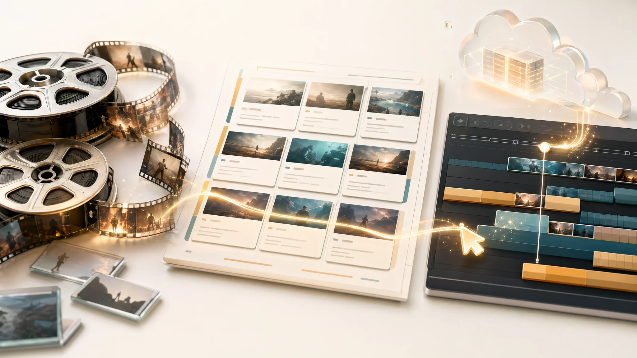 ClipMind video editing workspace